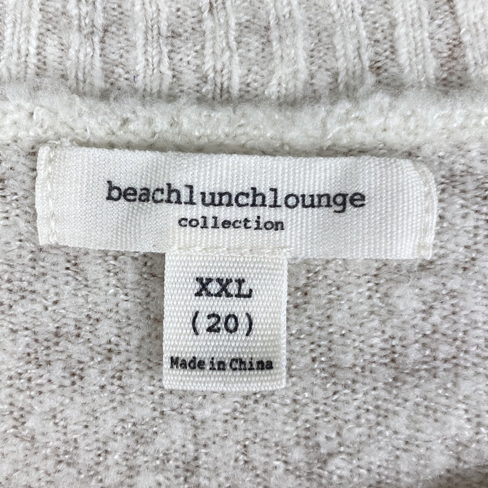 BeachLunchLounge Cozy Beige and White Animal Print Knit Sweater - Picture 12 of 14